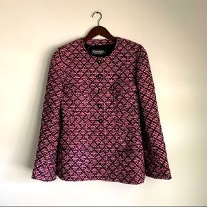 Chanel 1995 Black/Pink Tweed Jacket size 42
